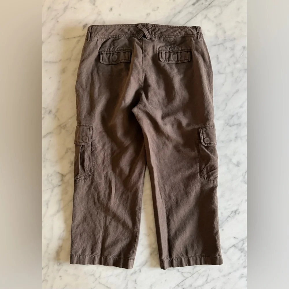 J. Crew Cotton / Linen Cargo Crop Pant - Women’s Size 10 “City Fit” - Picture 5 of 9